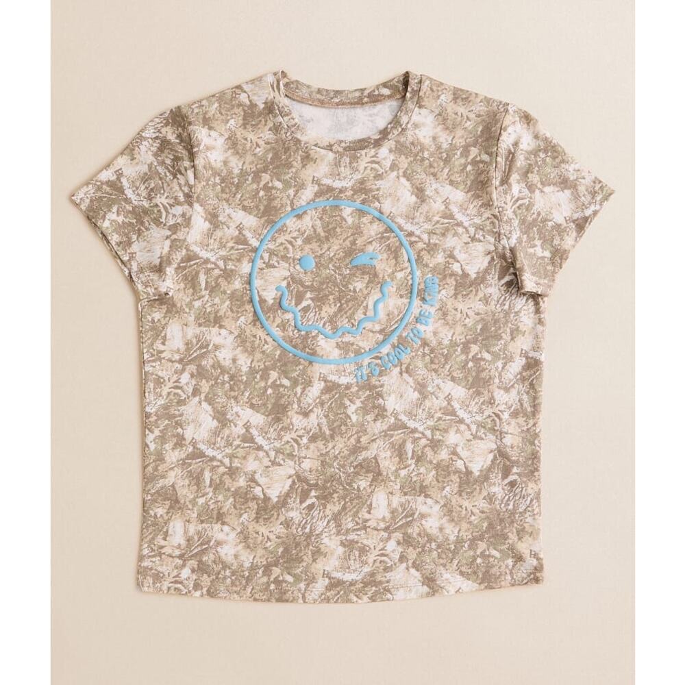 Buckle Modish Rebel Girls Wavy Smiley Camo T-Shirt
